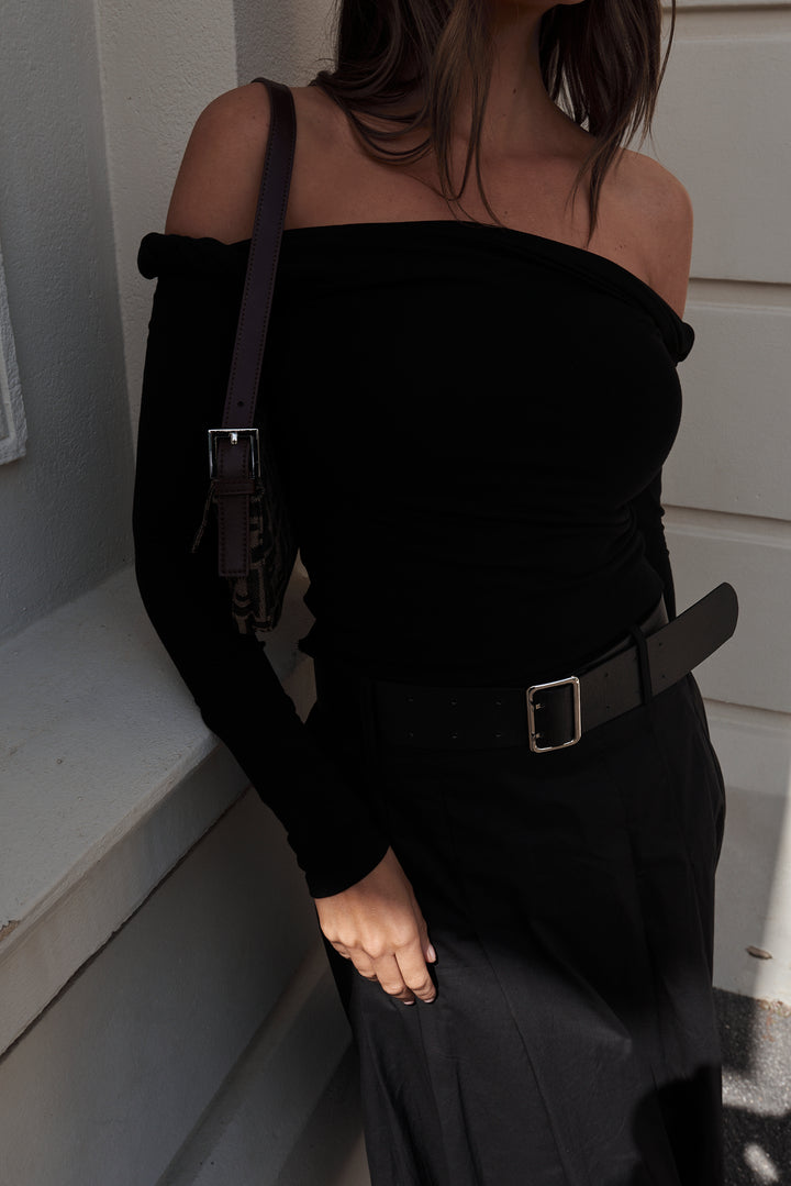 Rebecca Long Sleeve Top - Black