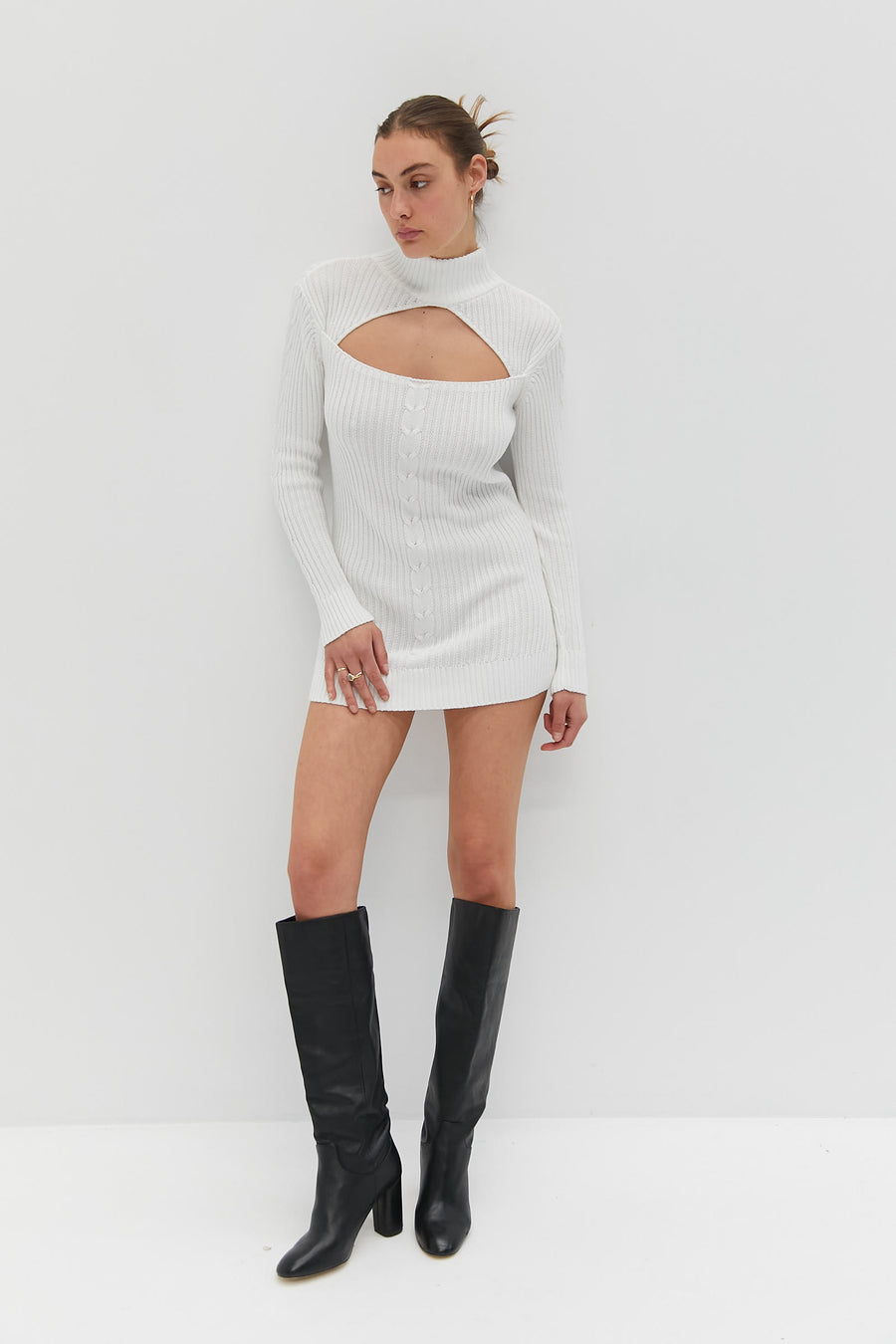 Arlo Knit Dress - White