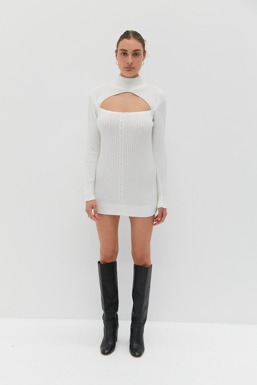 Arlo Knit Dress - White