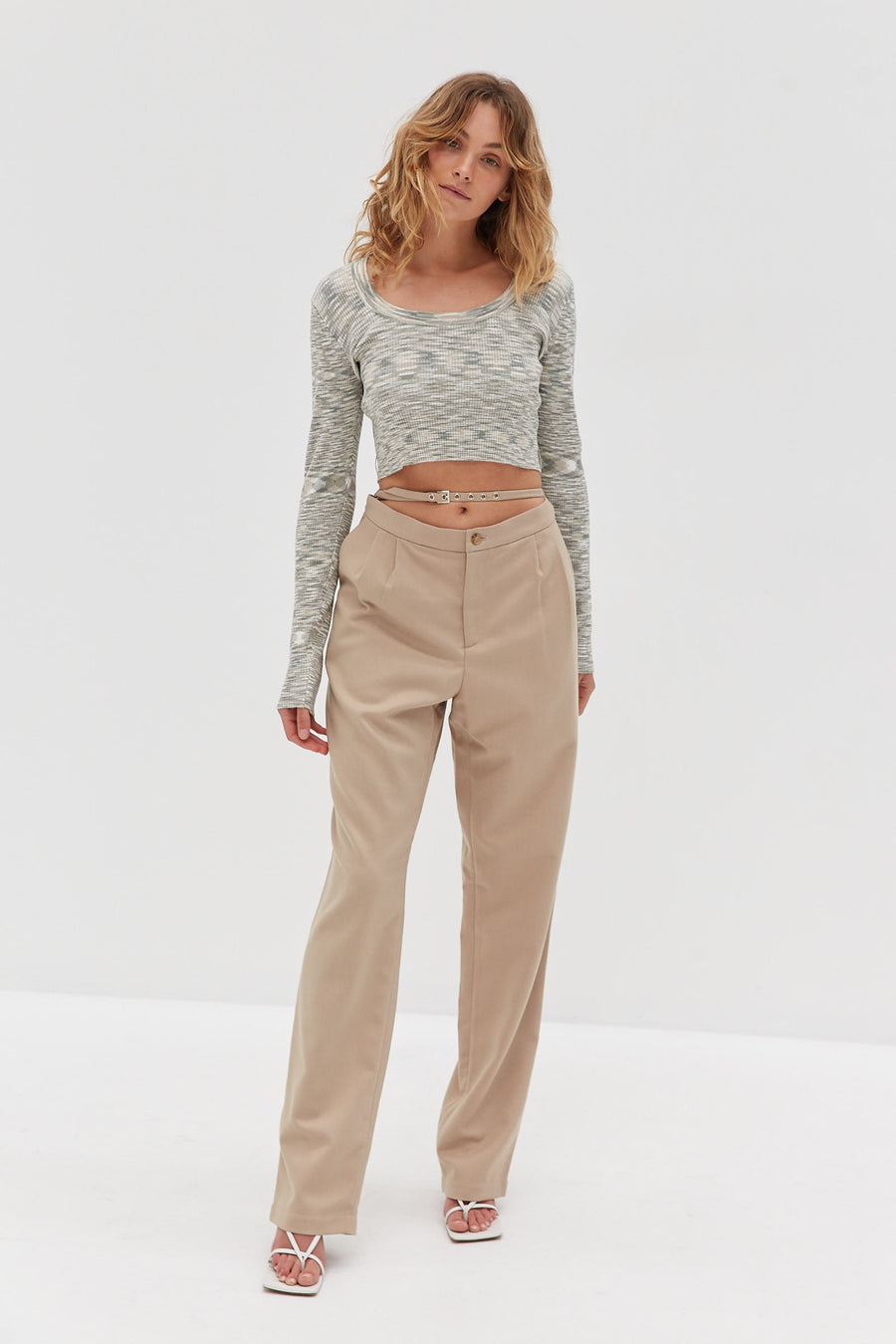 Dion Belted Trousers - Tan