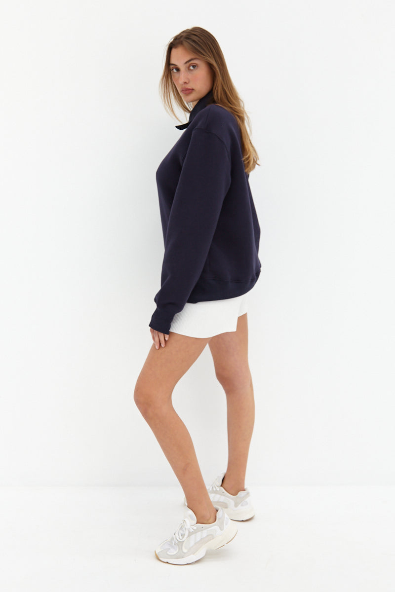 Half Zip Sweater - Navy