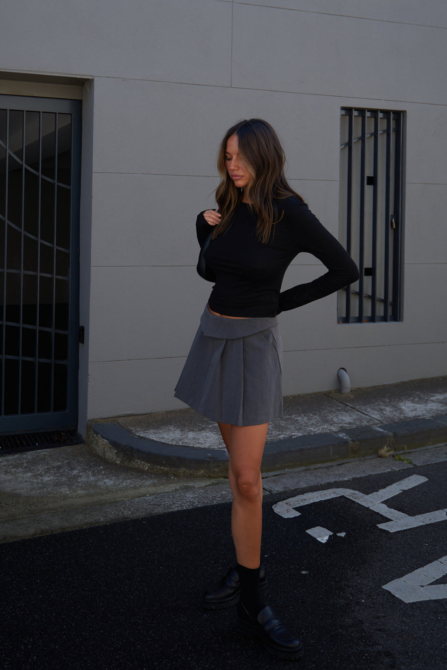 Jacqui Skirt - Dark Grey