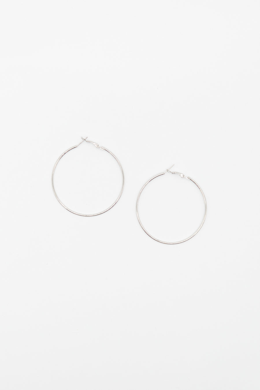 Thin Hoops - Silver